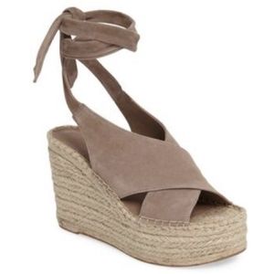 Marc Fisher Andira Wedges Espadrilles Tie Sandals